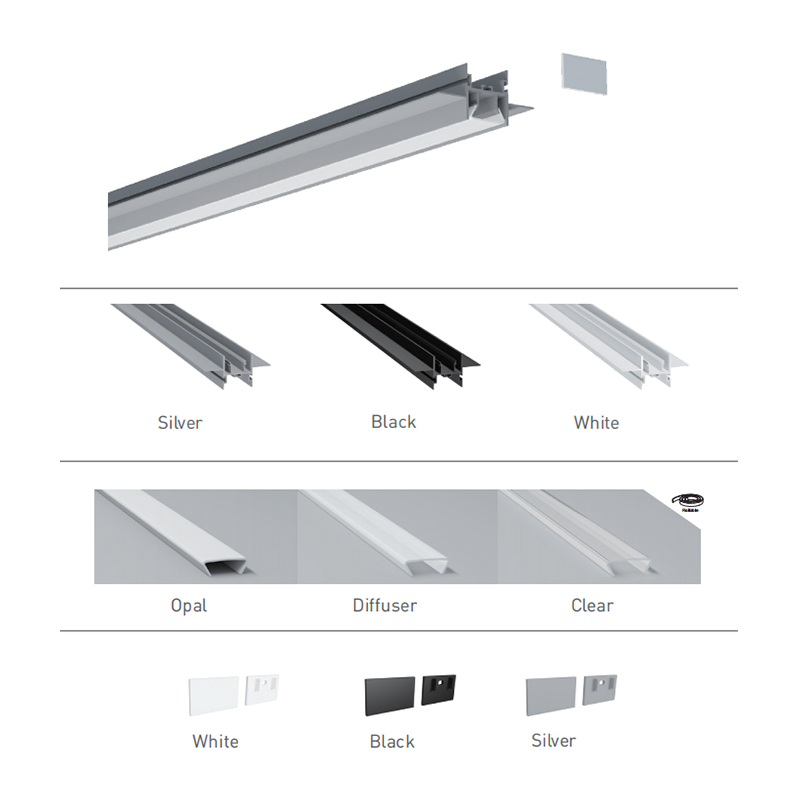 Ceiling LED Profile Diffuser Channel For 12mm Single Row LED Strips Ceiling LED Profile Diffuser Channel For 12mm Single Row LED Strips